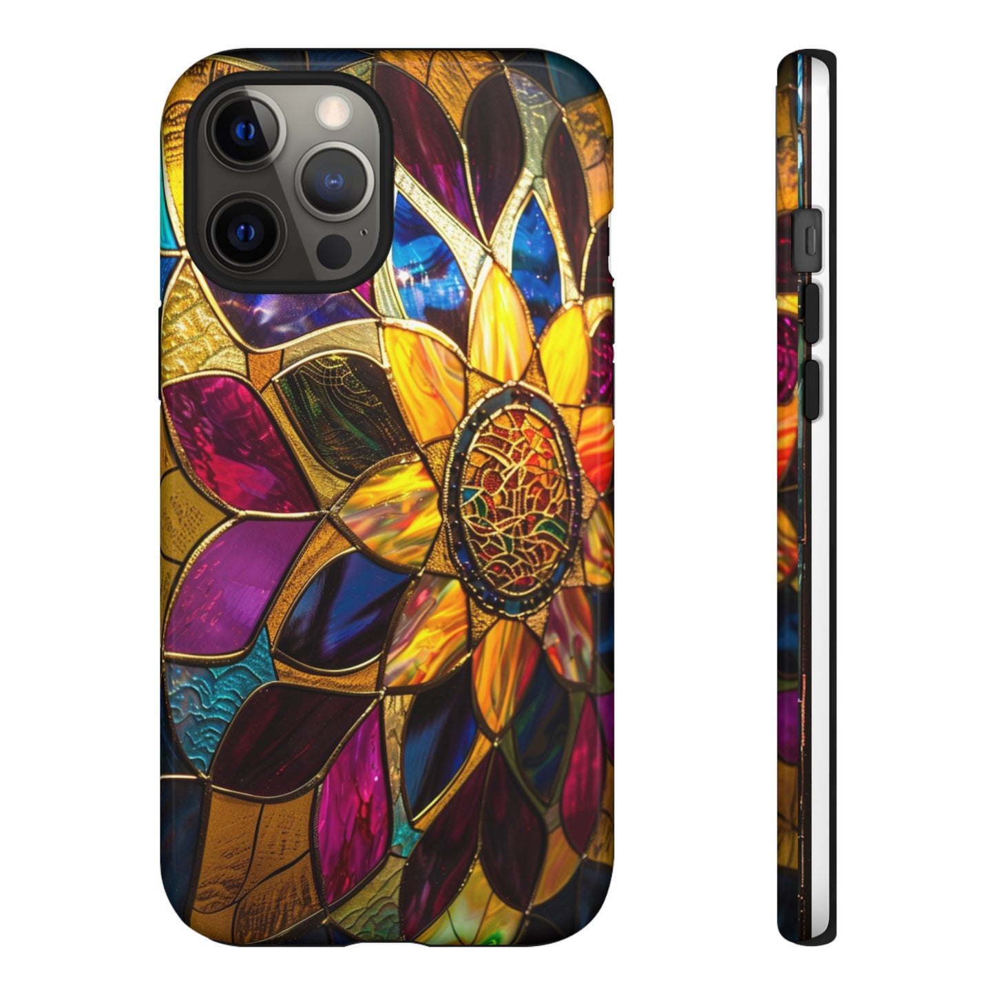 Cosmic Stained Glass Mandala Phone Case