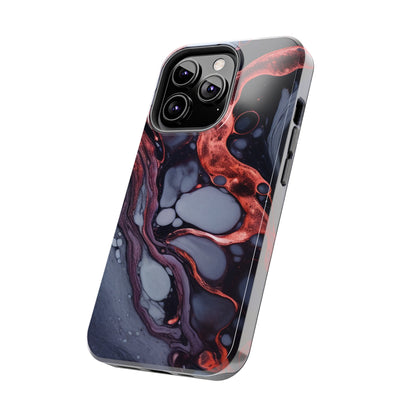 Marbled Dark Lava Flow Phone Case | Embrace the Vibrant Magma Vibes