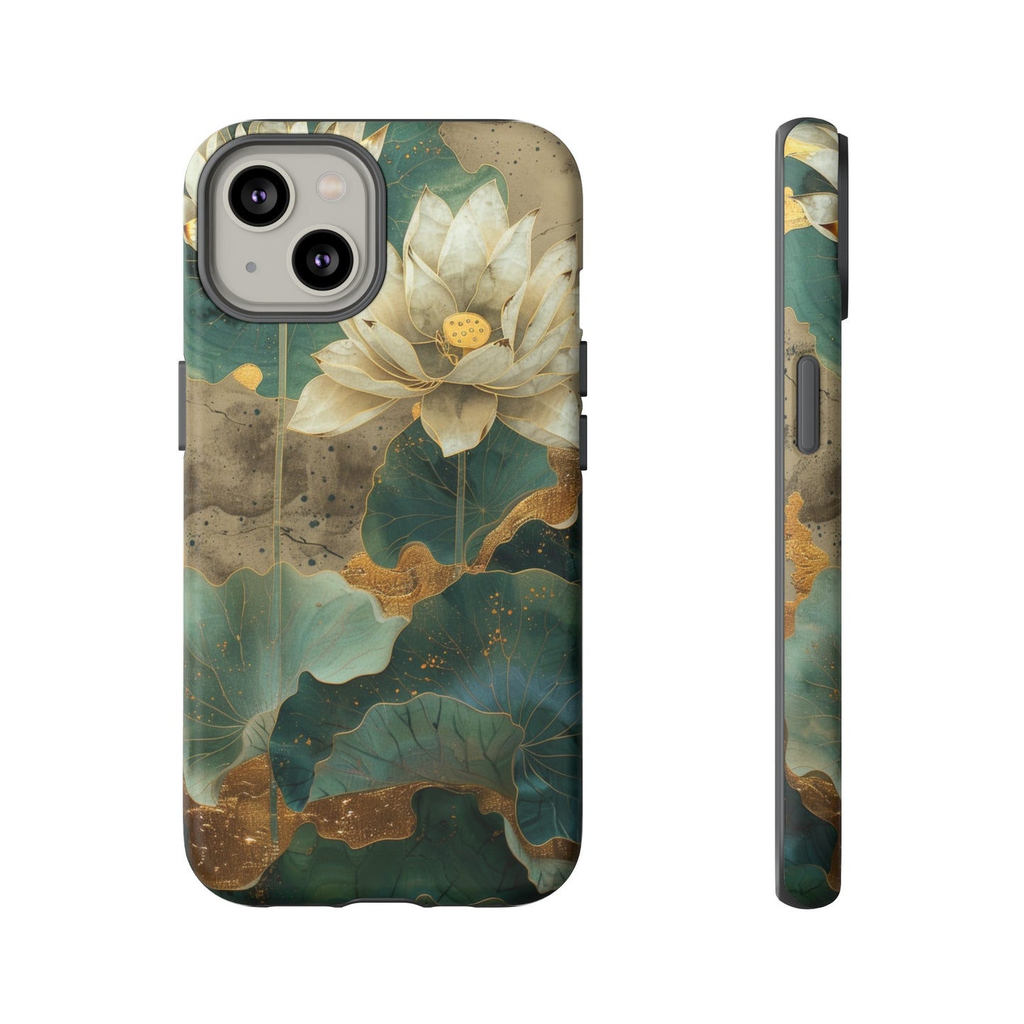 Zen Stained Glass Lotus Floral Design Phone Case