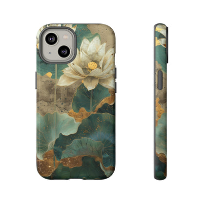 Zen Stained Glass Lotus Floral Design Phone Case