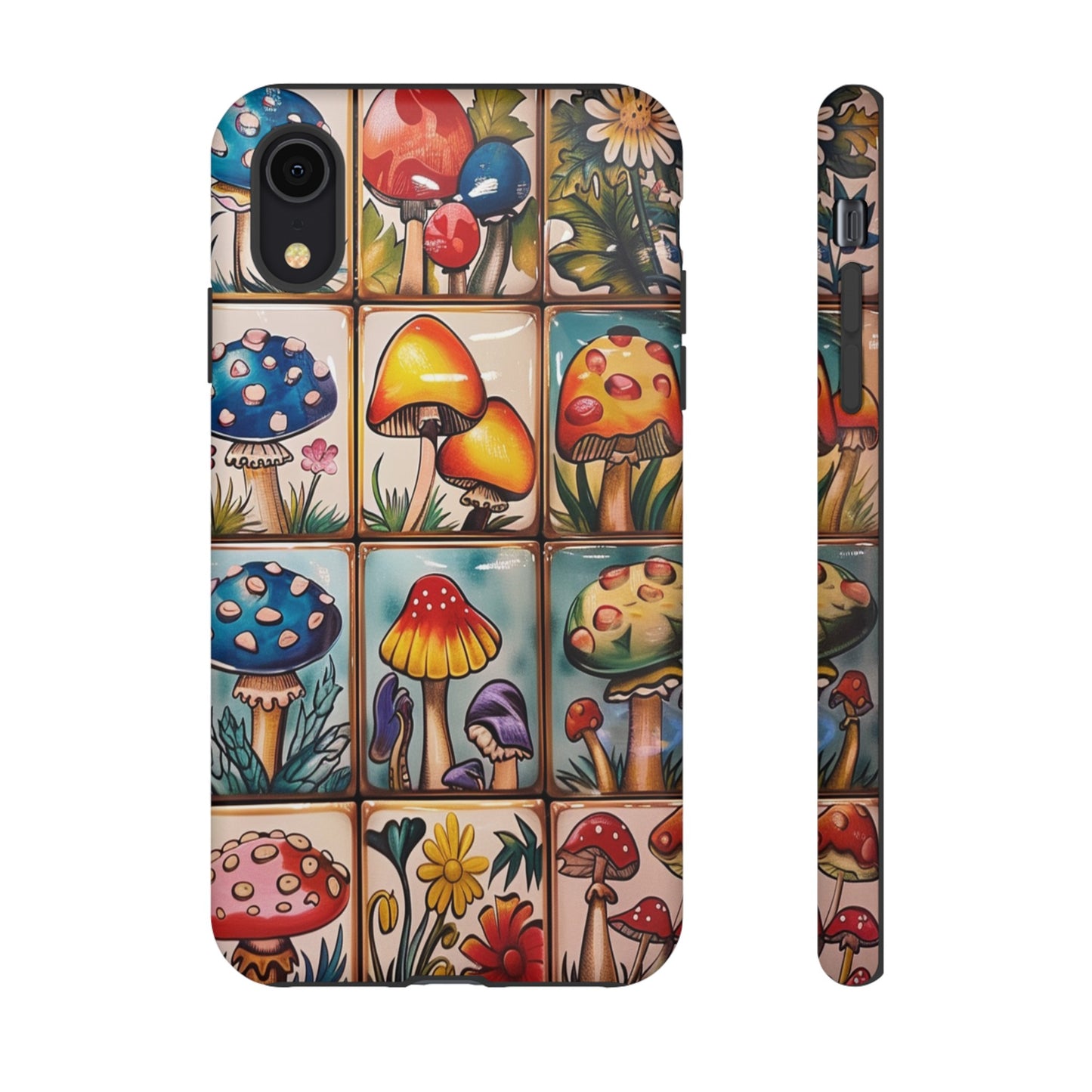 Trippy Magic Mushroom Tile  Abstract Art Phone Case