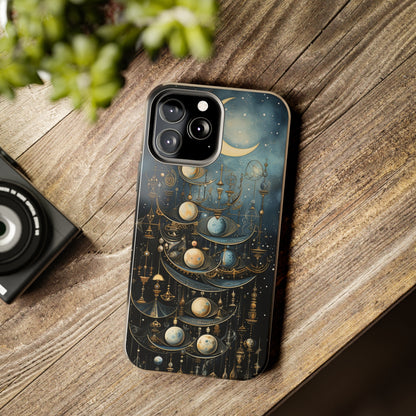 Esoteric Art Nouveau Moon Phases iPhone Case | Embrace the Mystical Beauty of Lunar Transitions