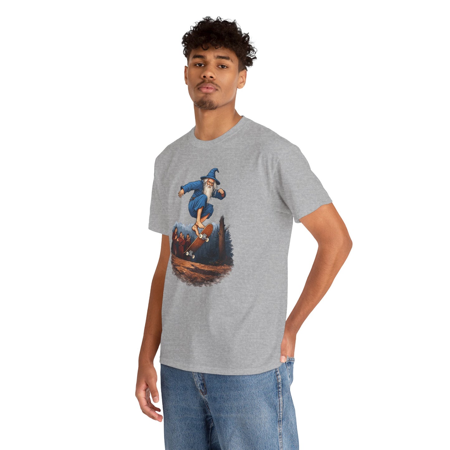 Wizard Skateboarding Fantasy T Shirt Magical Street Style Tee