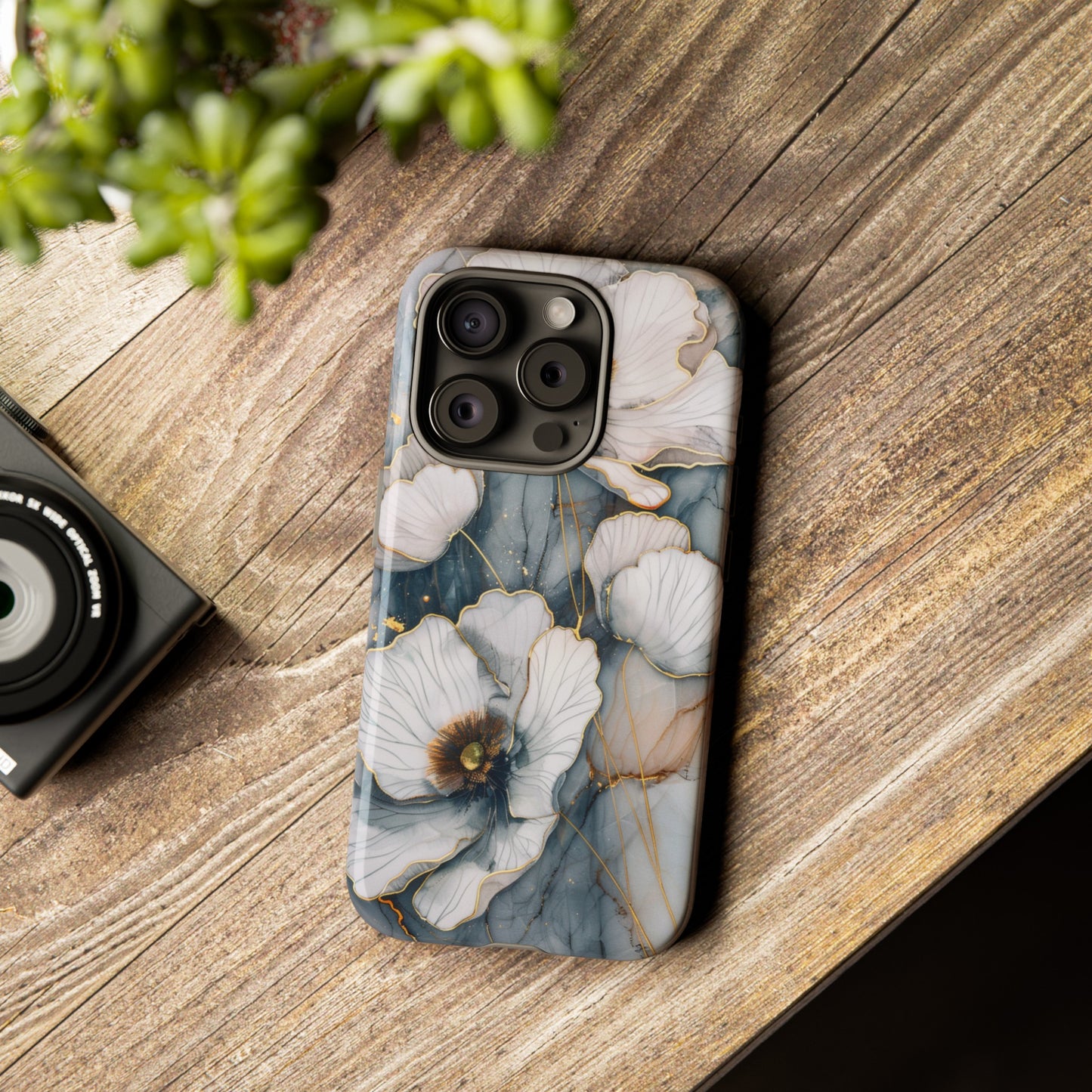 Flowers and Gold Phone Case