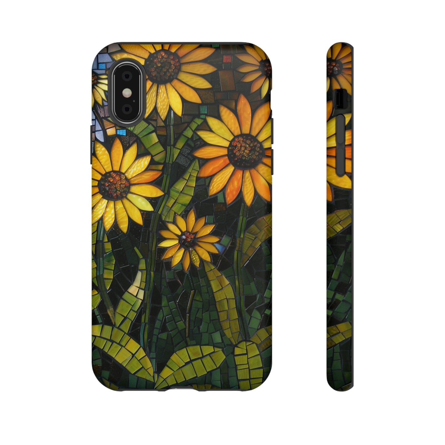 Yellow and Gold Daisy Mosaic Stained Glass Phone Case