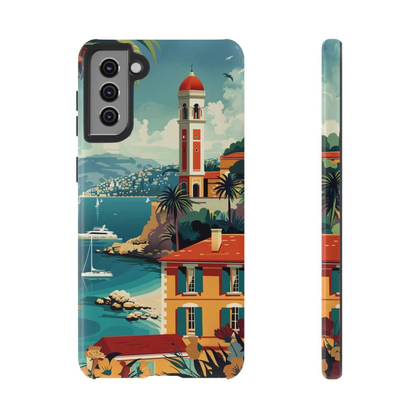 Midcentury French Riviera Landscape Painting Phone Case