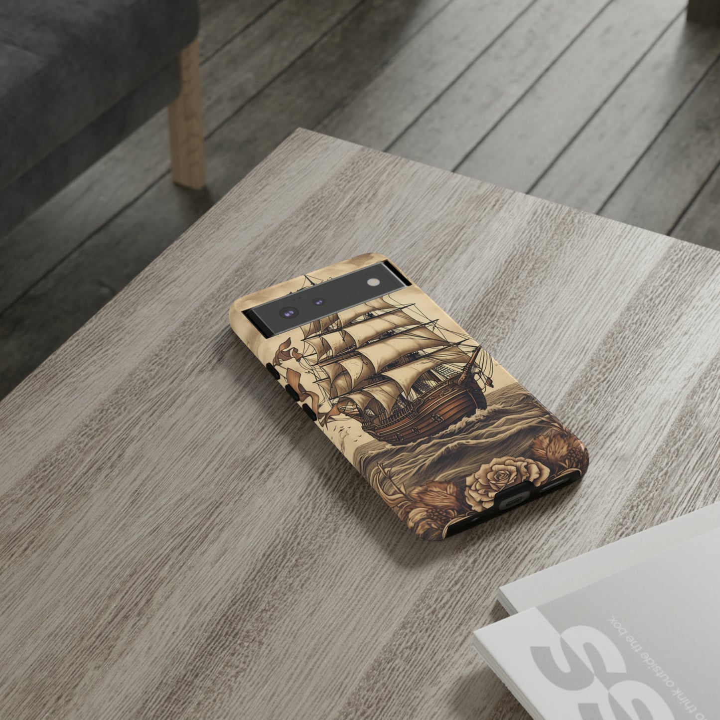 Vintage Tattoo Style Pirate Ship Phone Case