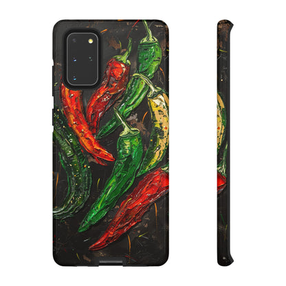 Green and Red Chili Peppers Phone Case