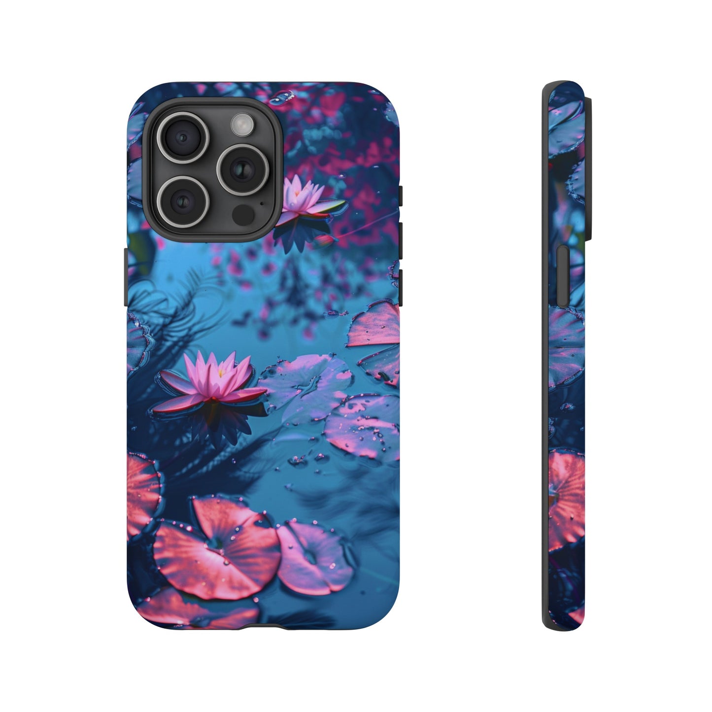 Magenta and Blue Color Zen Lily Pad Phone Case