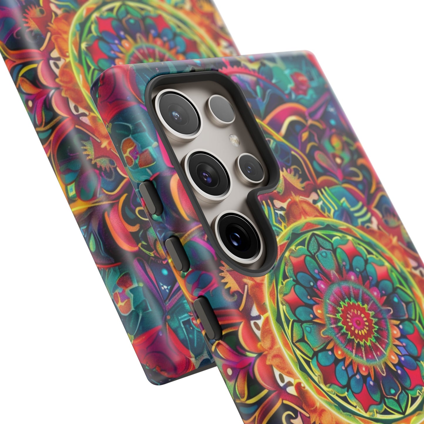 Cosmic Stained Glass Mandala Phone Case