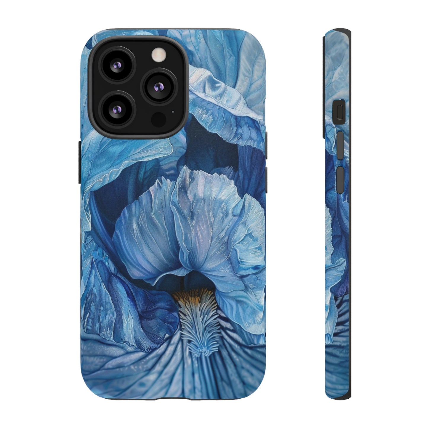 Floral Blue Iris Oil Painting Flower Phone Case