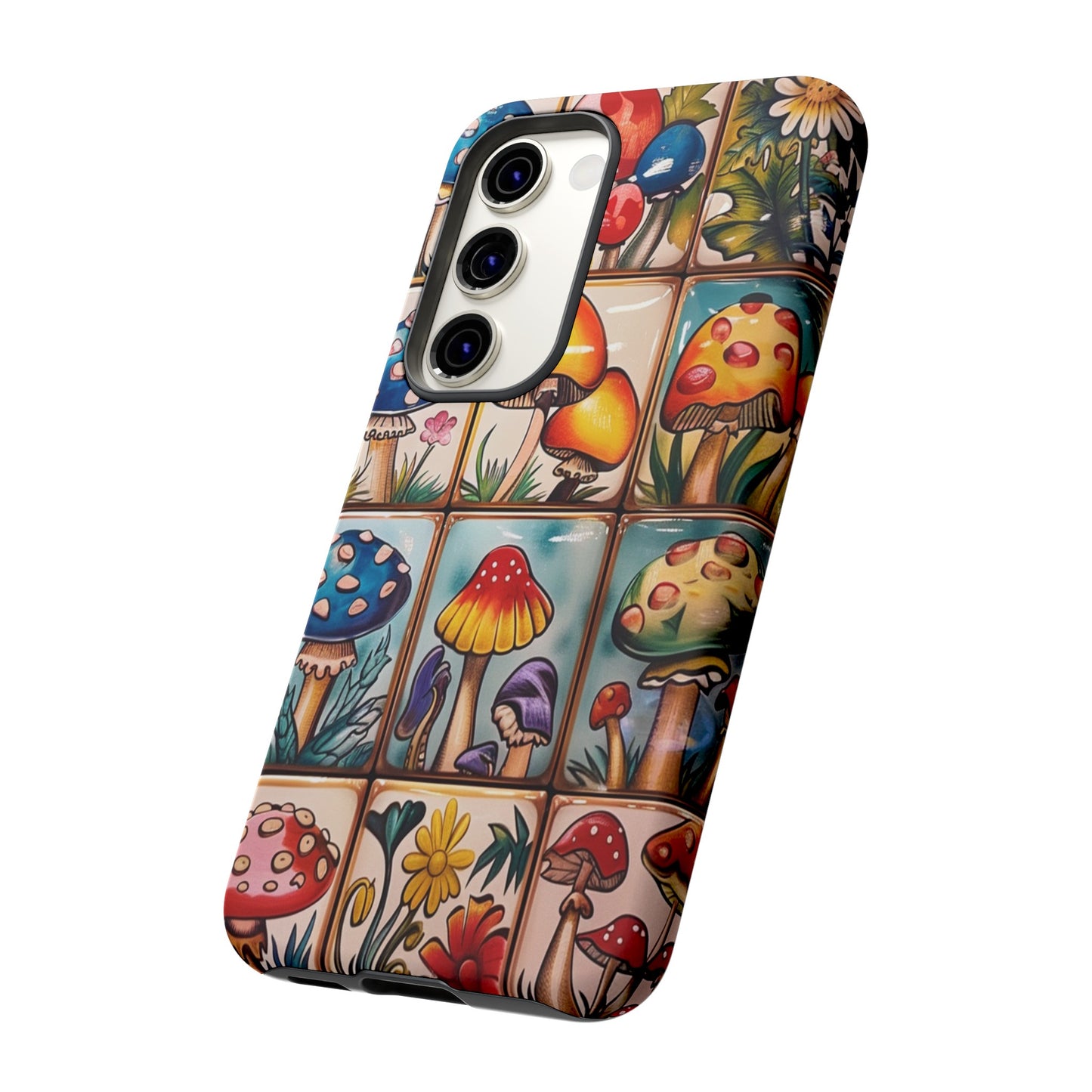 Trippy Magic Mushroom Tile  Abstract Art Phone Case