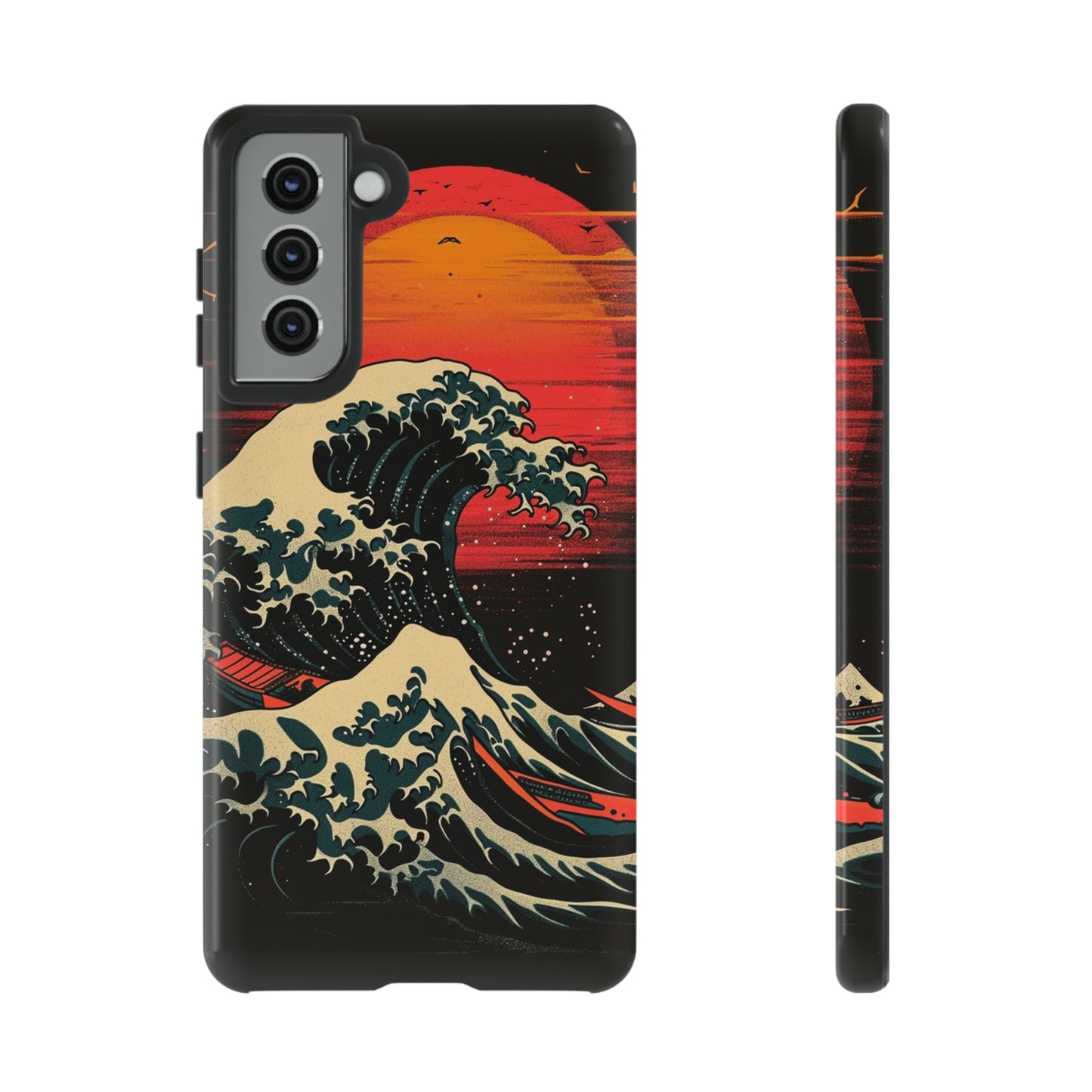 Great Wave off Kanagawa Retro Sunset