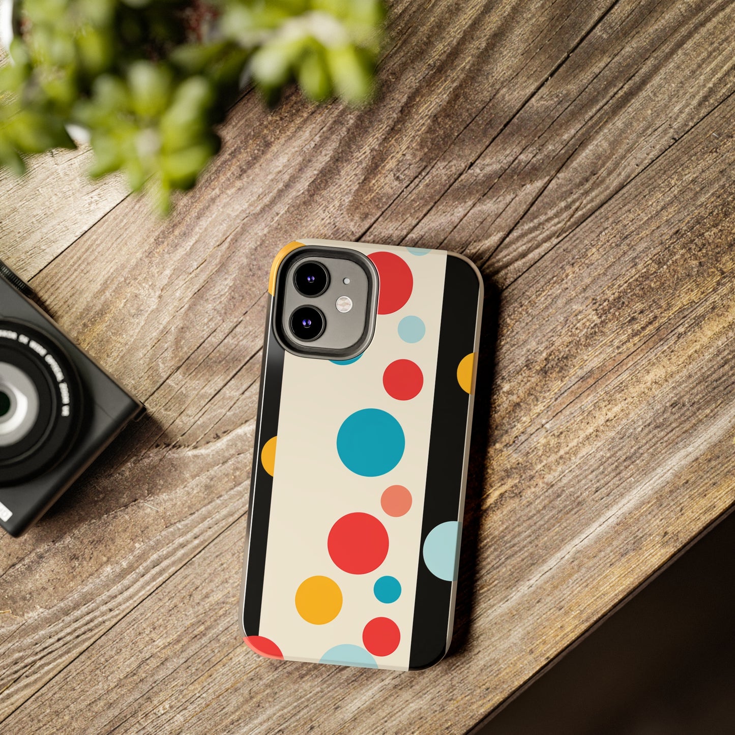 Classic Meets Creative: Abstract Polka Dots Tough Case for iPhone