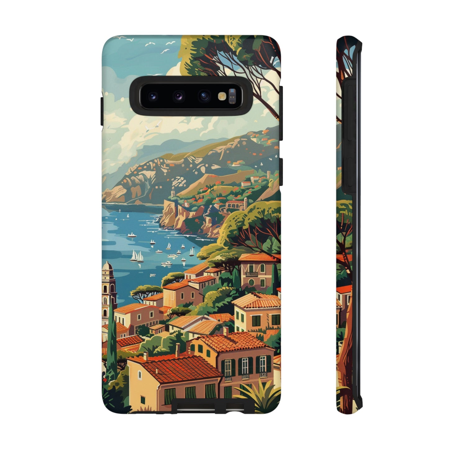 Midcentury French Riviera Landscape Painting Phone Case