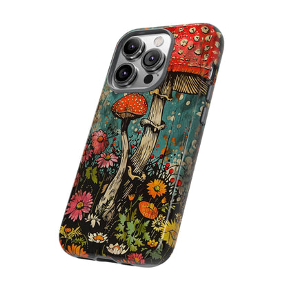 Trippy Magic Mushroom Retro Art Phone Case