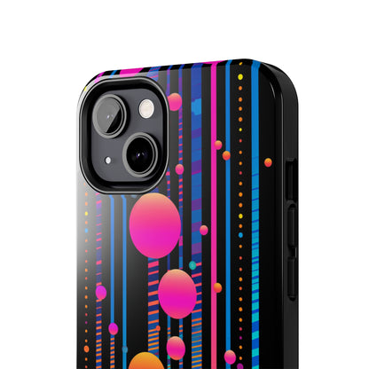 Experience a Blast from the Past: Retro Psychedelic Bubbles Tough Case for Apple iPhone Models