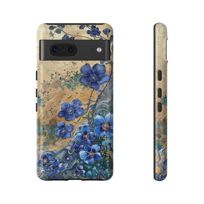 Forget Me Nots Vintage Color Splash Floral Design Phone Case