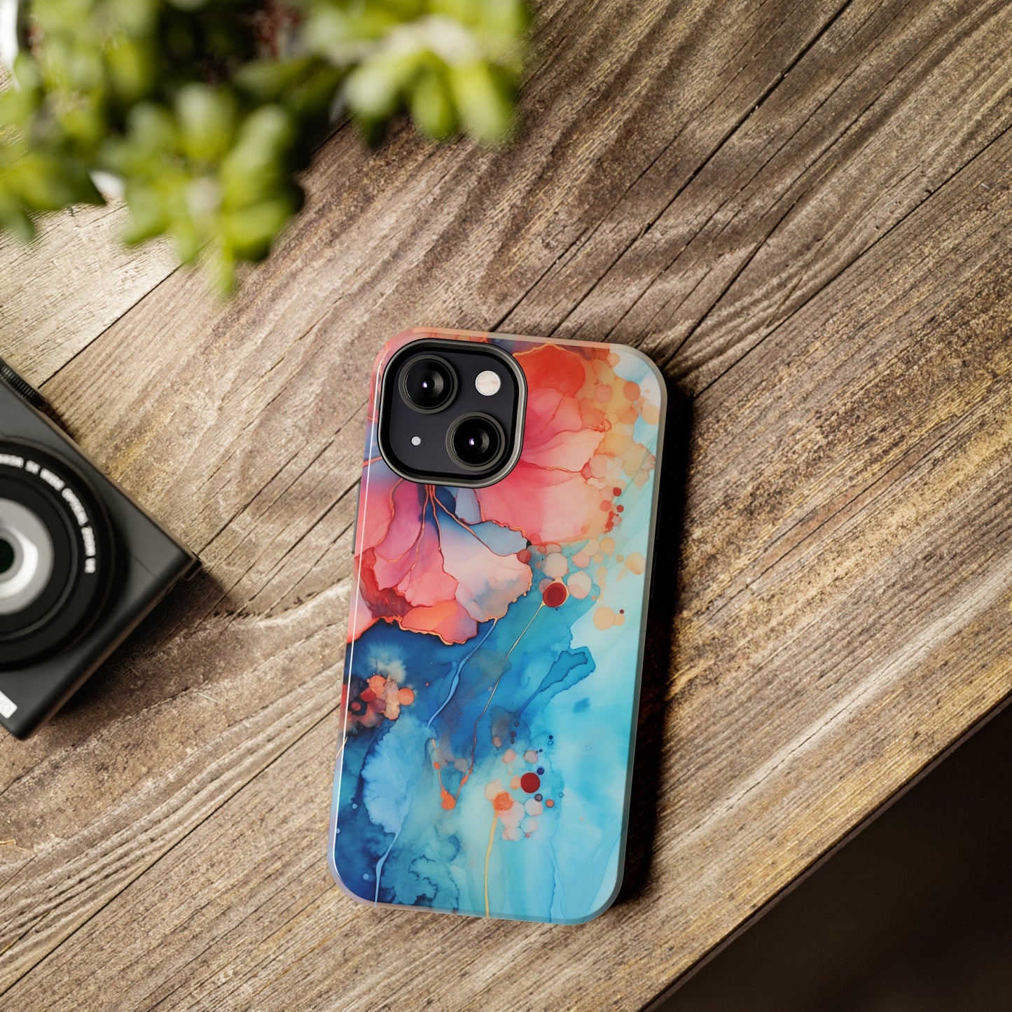 Marbled Floral Watercolor Phone Case | Embrace the Mesmerizing Multicolor Art