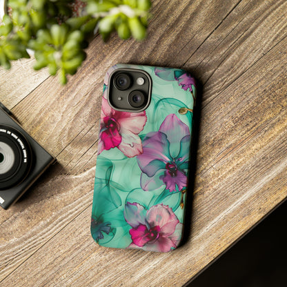 Watercolor Floral Orchids Phone Case