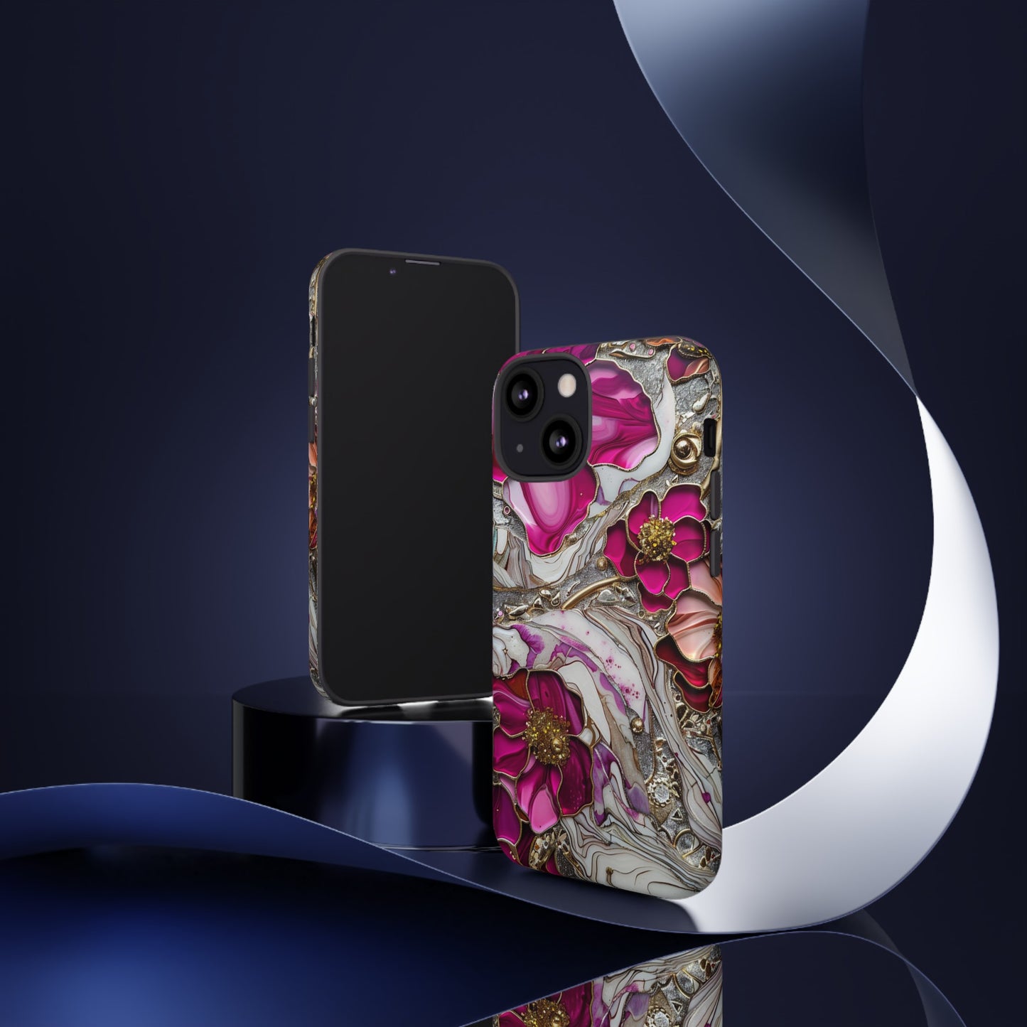 Stained Glass Magenta Floral Paisley Explosion Phone Case