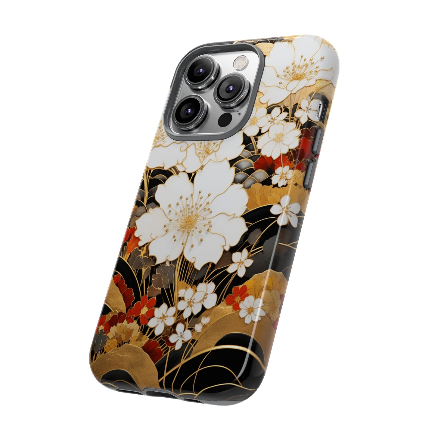 Chiyogami Floral Tough iPhone Case Galaxy S23 S22 S21 S20 Plus Ultra | Iphone 14 13 12 11 8 Pro Max Mini | Pixel 7 6 Pro 5 | Japanese Boho