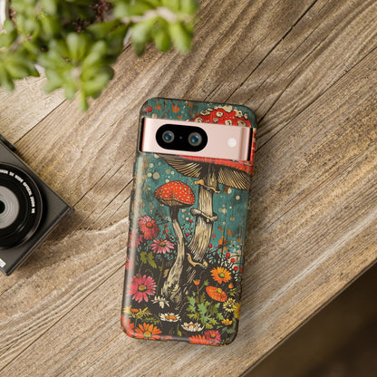 Trippy Magic Mushroom Retro Art Phone Case