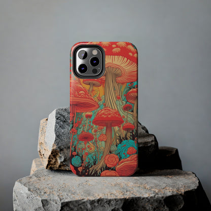 Trippy Magic Mushroom Tough iPhone Case | Embrace the Psychedelic Art