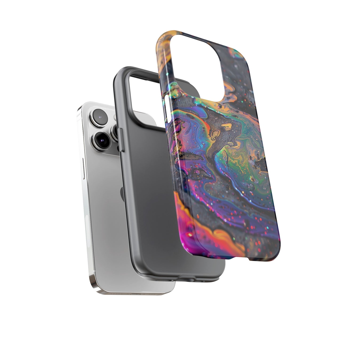 Opalescent Marbled Holographic Print Phone Case