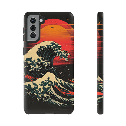 Great Wave off Kanagawa Retro Sunset