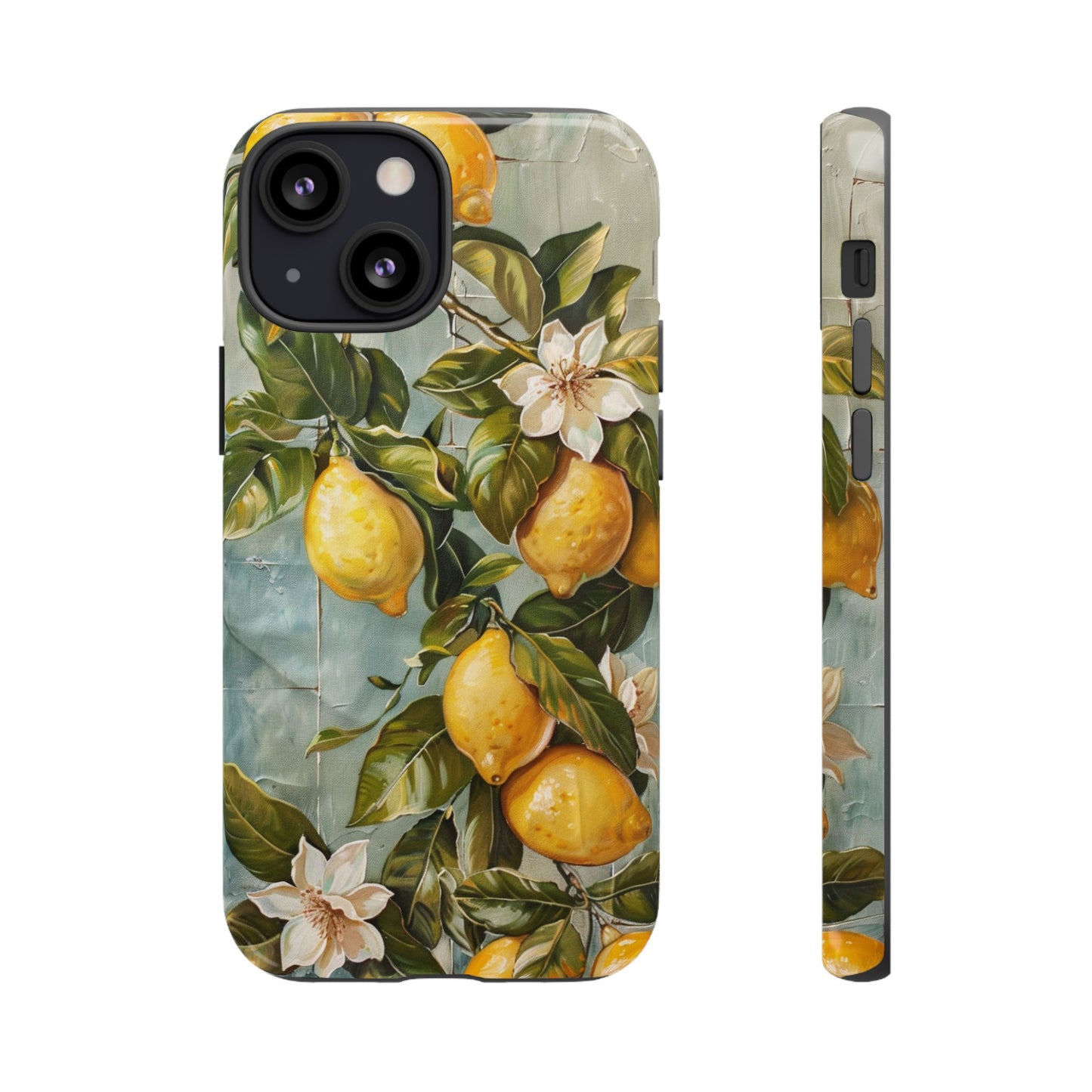 Mediterranean Lemon Tile Oil Painting iPhone 13 Case