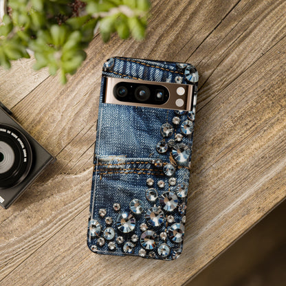 Blue Jean Queen Rhinestone Bling Phone Case