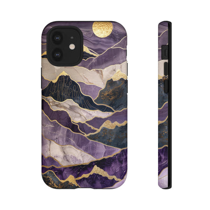 Abstract Purple Gold Mountain Phone Case