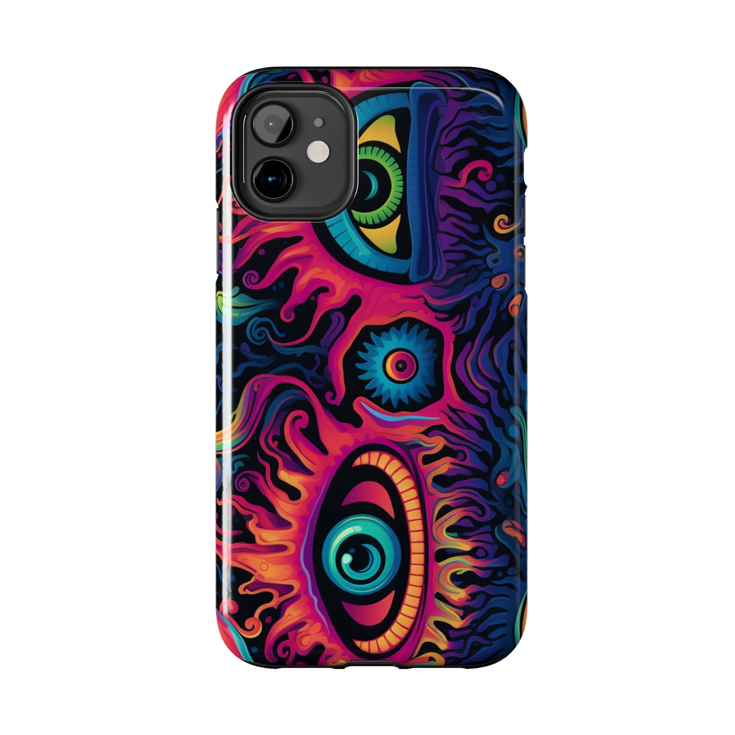 Psychedelic Art: The Eyes Upon Us iPhone Case | Embrace the Mystique of Trippy Visuals