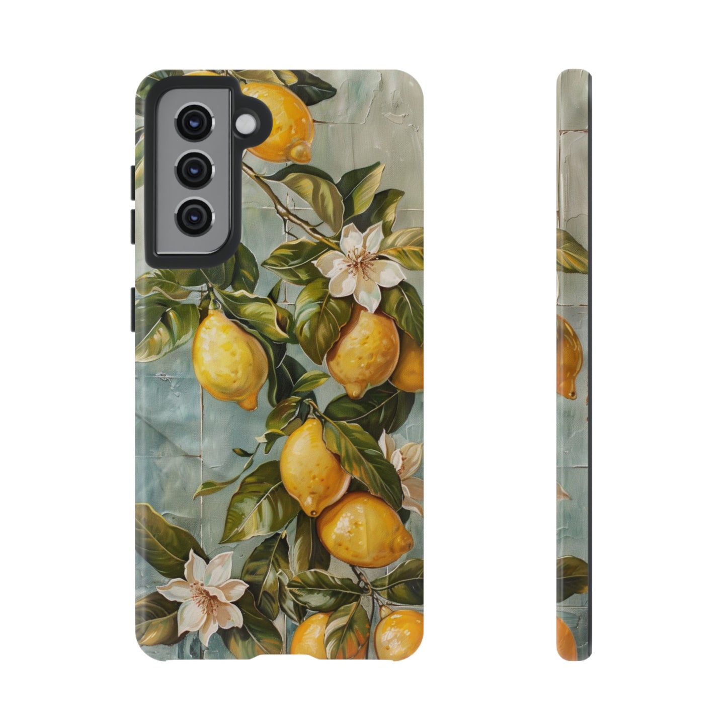 Mediterranean Lemon Tile Oil Painting iPhone 13 Case