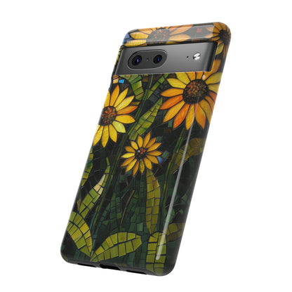 Yellow and Gold Daisy Mosaic Stained Glass Phone Case