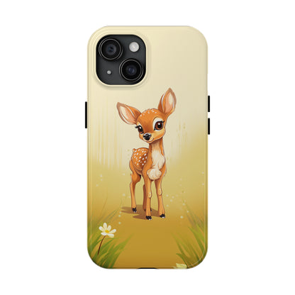 Adorable baby deer design on iPhone 15 case