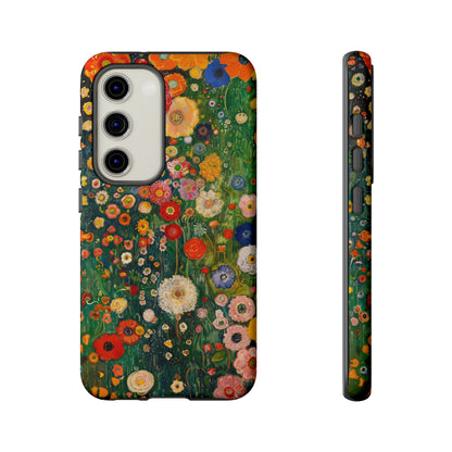 Gustav Klimt Style Flower Garden Painting Phone Case