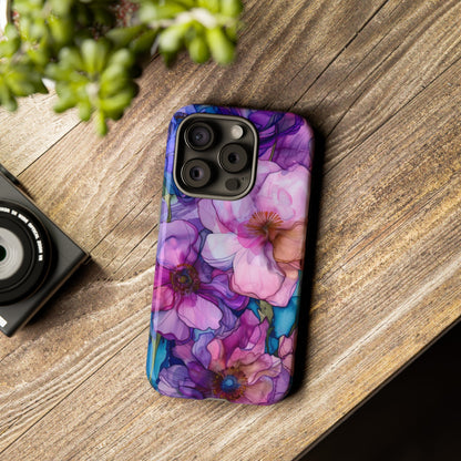 Purple Flower Stained Glass Phone Case