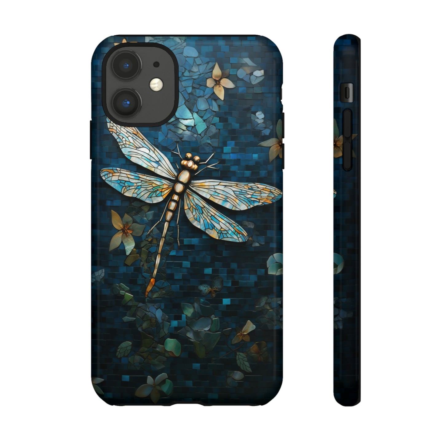 Vintage Mosaic Style Dragonfly