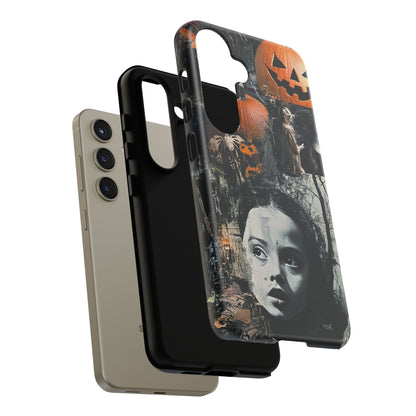 Vintage Halloween Collage Wednesday Goth Style Jackolantern Spooky Phone Cover