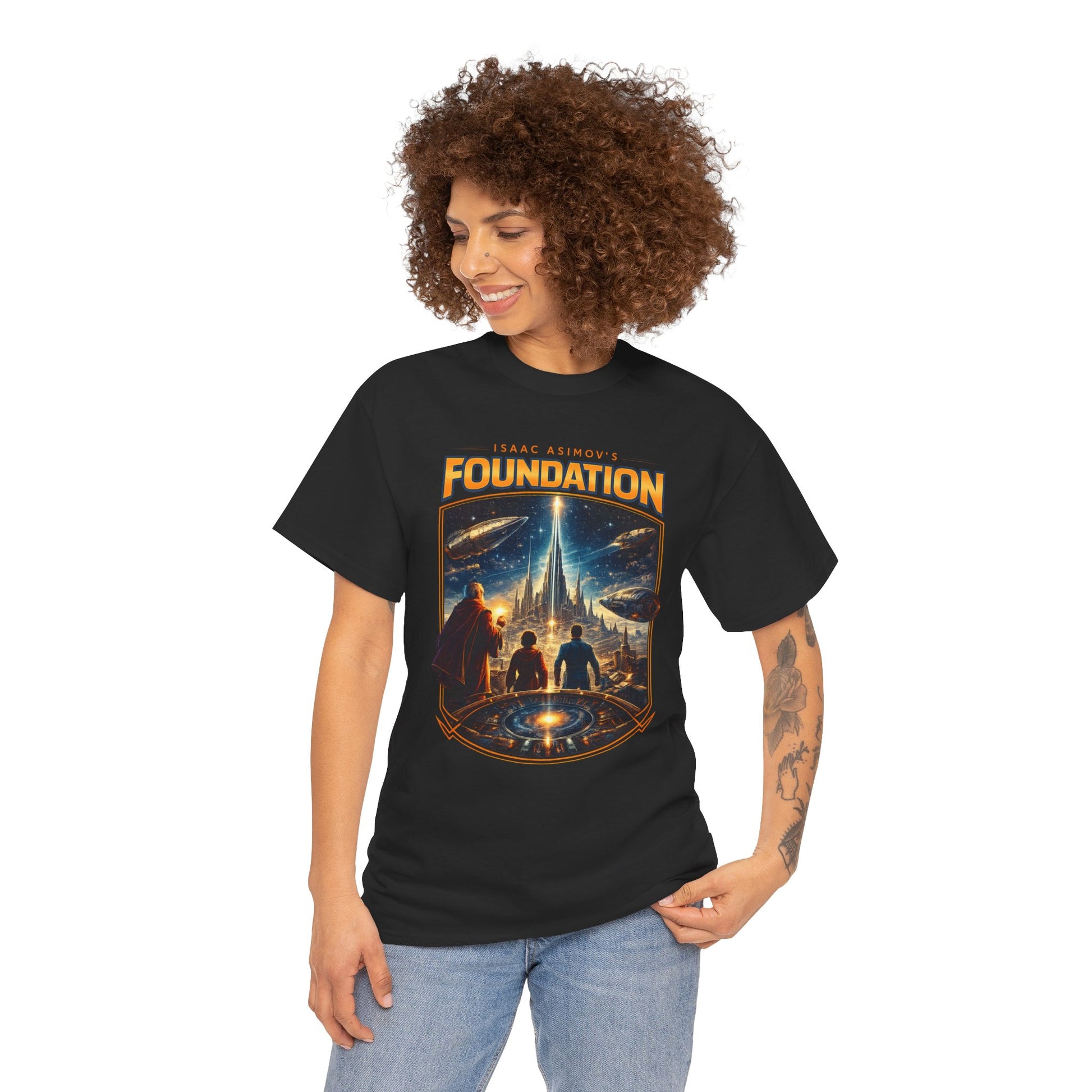 retro science fiction t shirt inspired by foundation universe