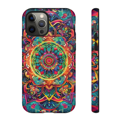 Cosmic Stained Glass Mandala Phone Case