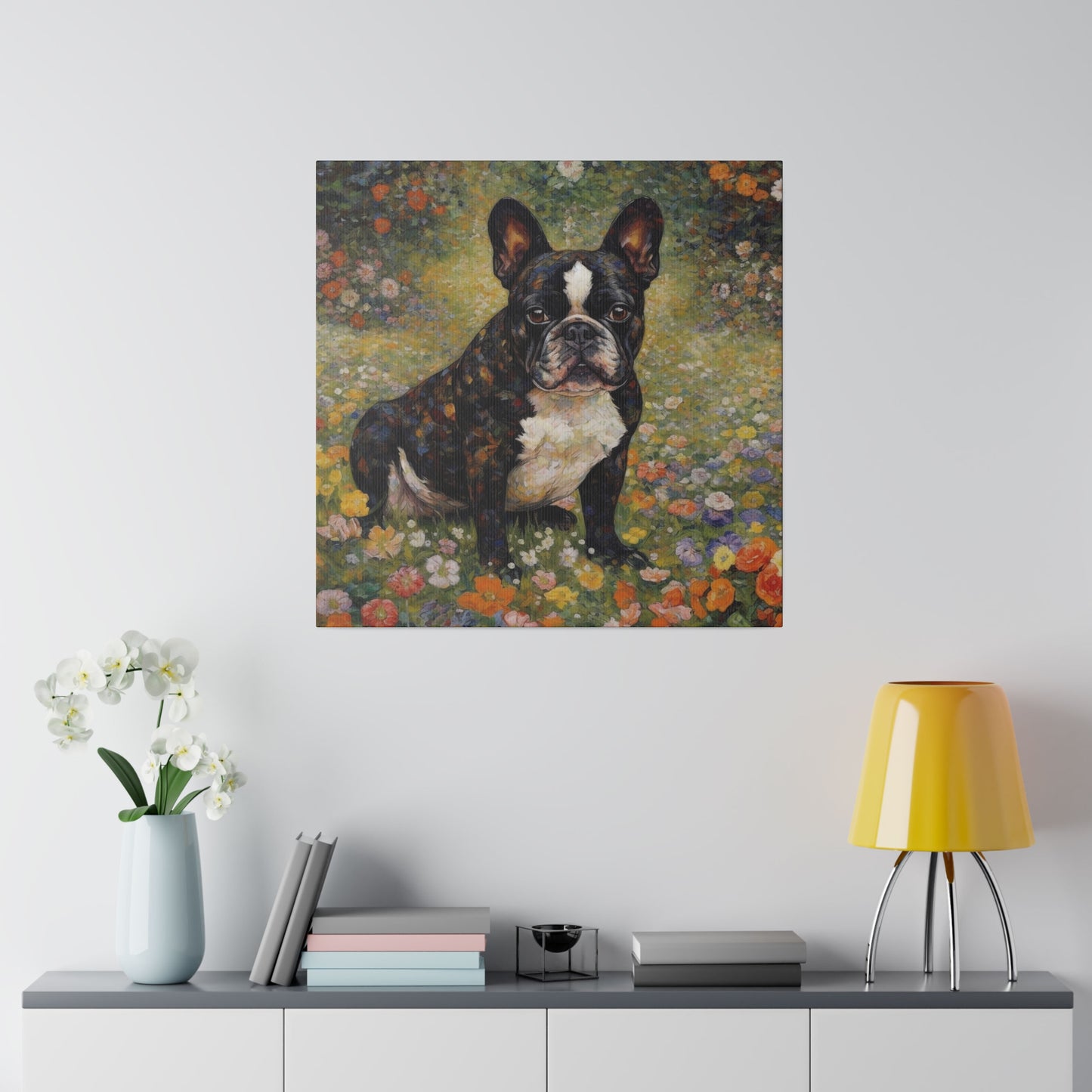 Black French Bulldog Wall Decor | Dog Art | Canvas Print