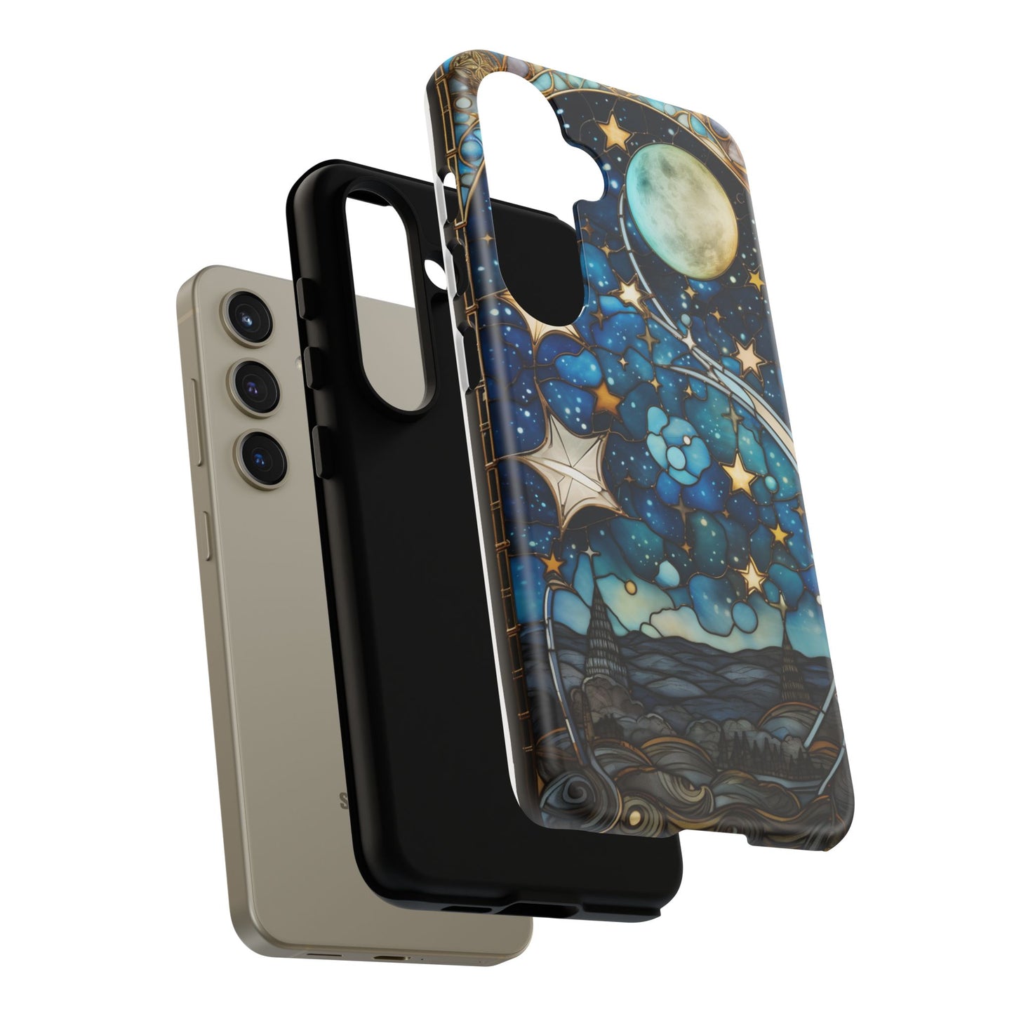 Boho Starry Night Stained Glass Artistry Phone Cover