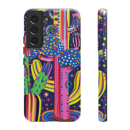 Retro 1960s Psychedelic Cactus Flowers Phone Case