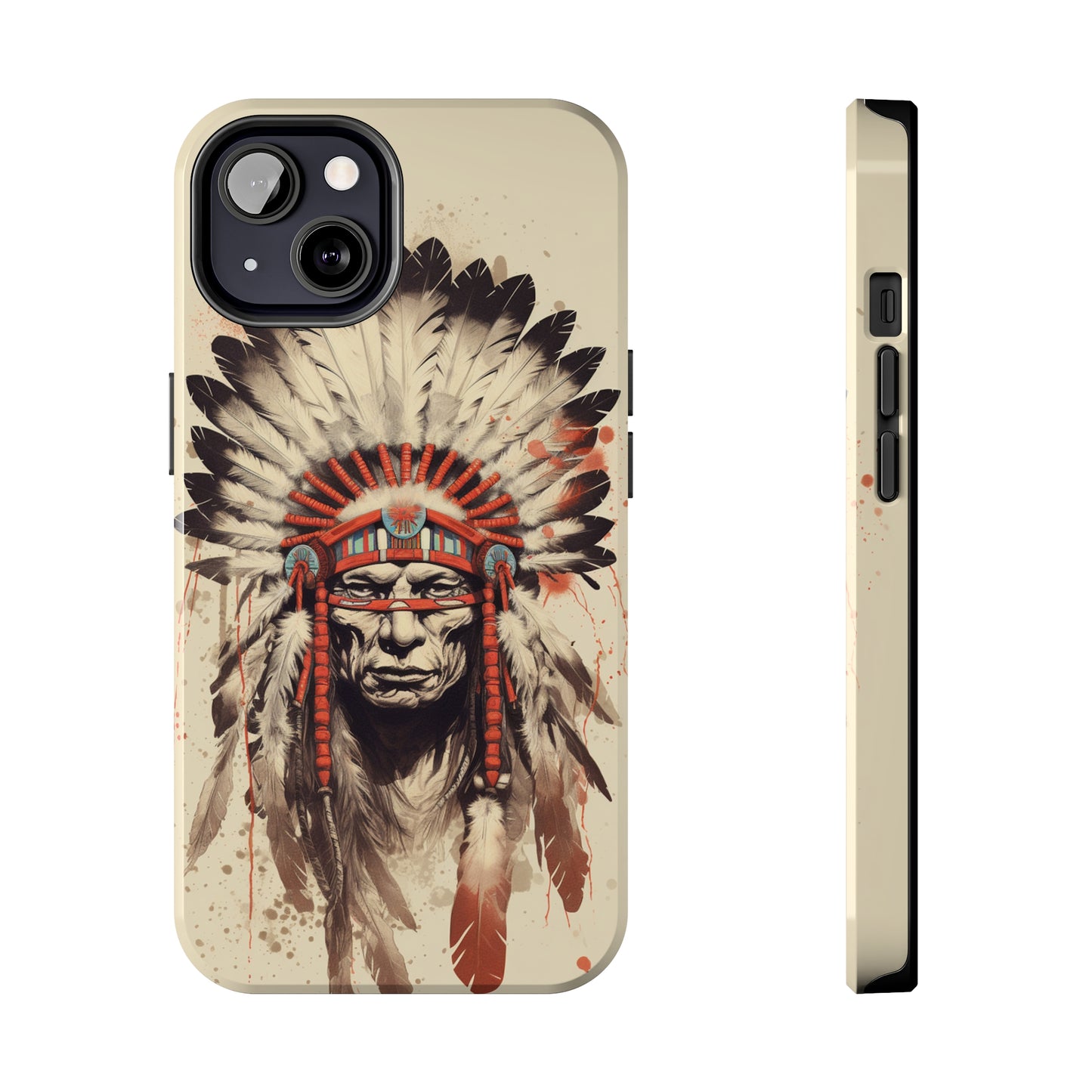 Proud Heritage: Native American Chief Headdress | Iconic Tribal iPhone Case for Models 11 through 14 Pro Max