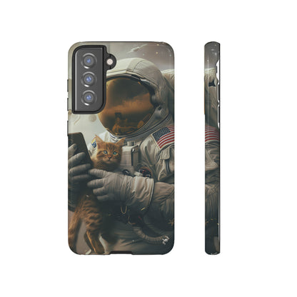 The Astronaut and the Cat Phone Case