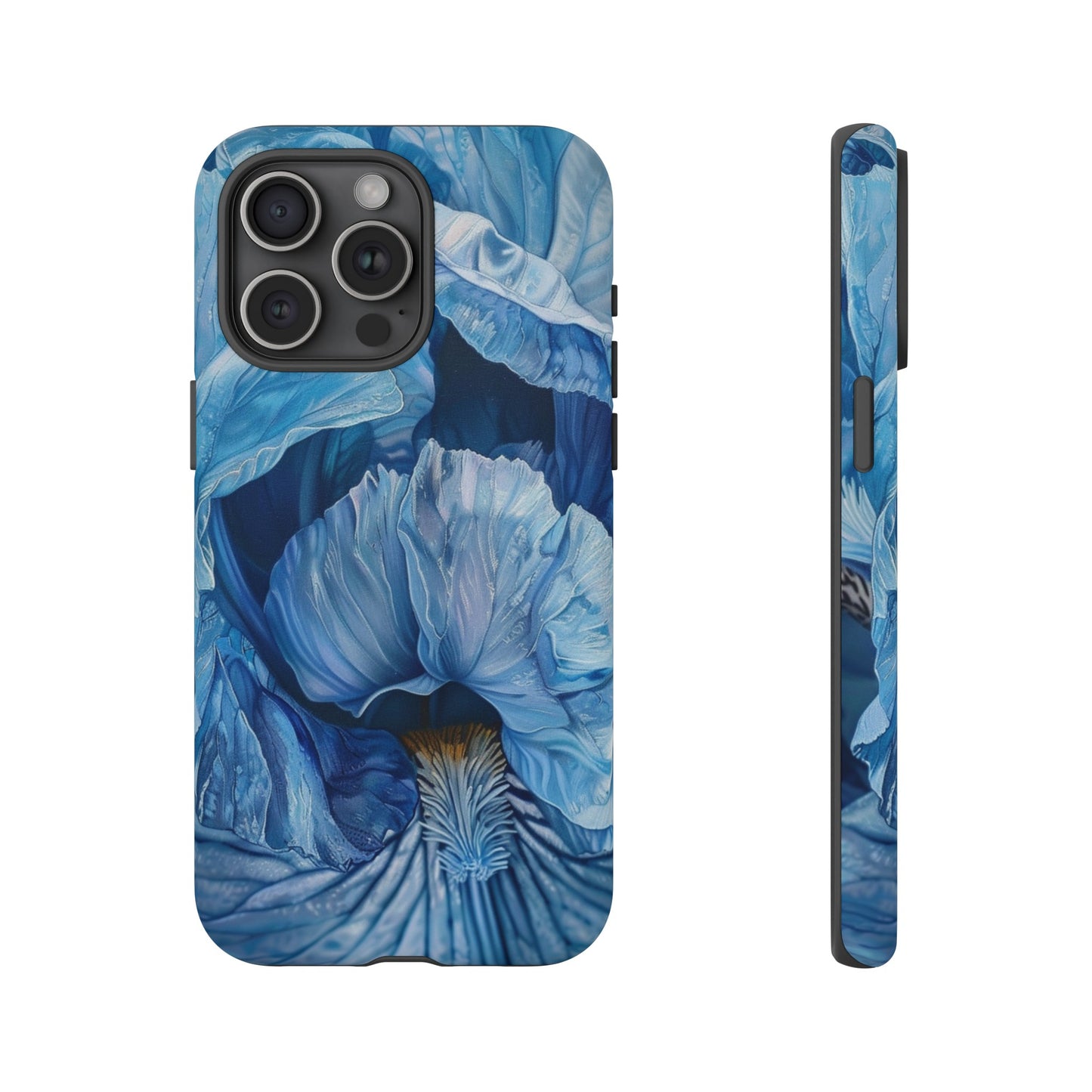 Floral Blue Iris Oil Painting Flower Phone Case