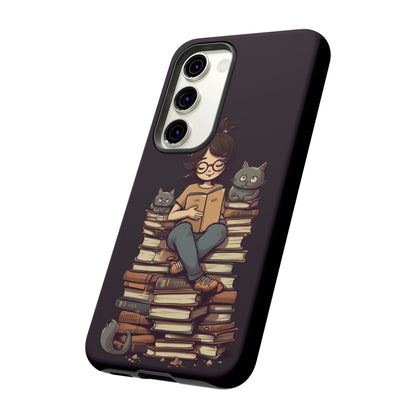 Cats and Books Phone Case